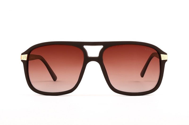 VEGAS Full Rim Shield Men Saddle Brown  Sunglasses V2106 C2 - Image 1